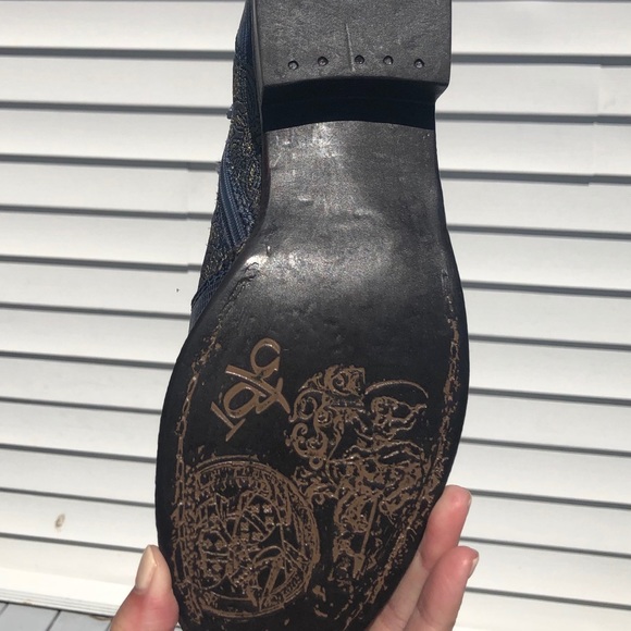 NEW OTBT Dare Devil Blue Bootie w/ Brocade Detail - Picture 6 of 6